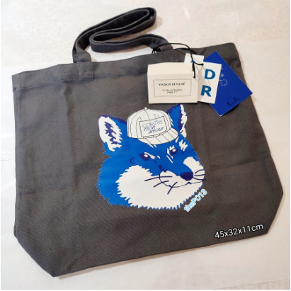 MAISON KITSUNE FNF X CMA X HS X ADER FOX HEAD TOTE BAG 100% BNWT