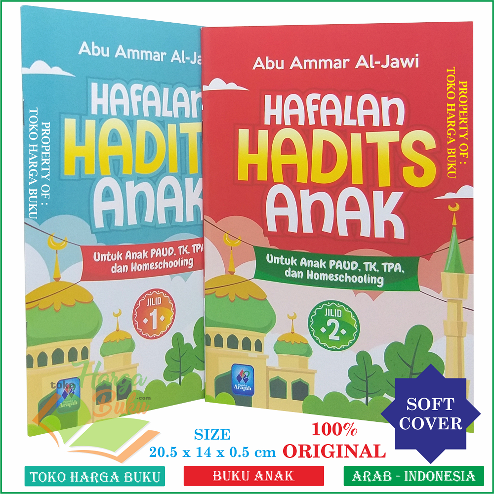 Hafalan Hadits Anak Jilid 1 dan 2 Untuk Anak PAUD TK TPA Dan Homeschooling Penerbit Pustaka Arafah