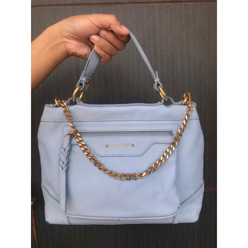 JILL STUART Shoulder Hand Bag Tas Biru Muda | Fafa Preloved Store