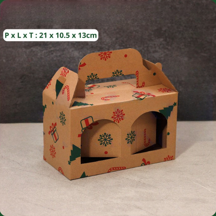 

(10pcs) dus tenteng toples kue kering 800ml isi 2 box hampers packaging ukuran 21x 10,5x 13cm