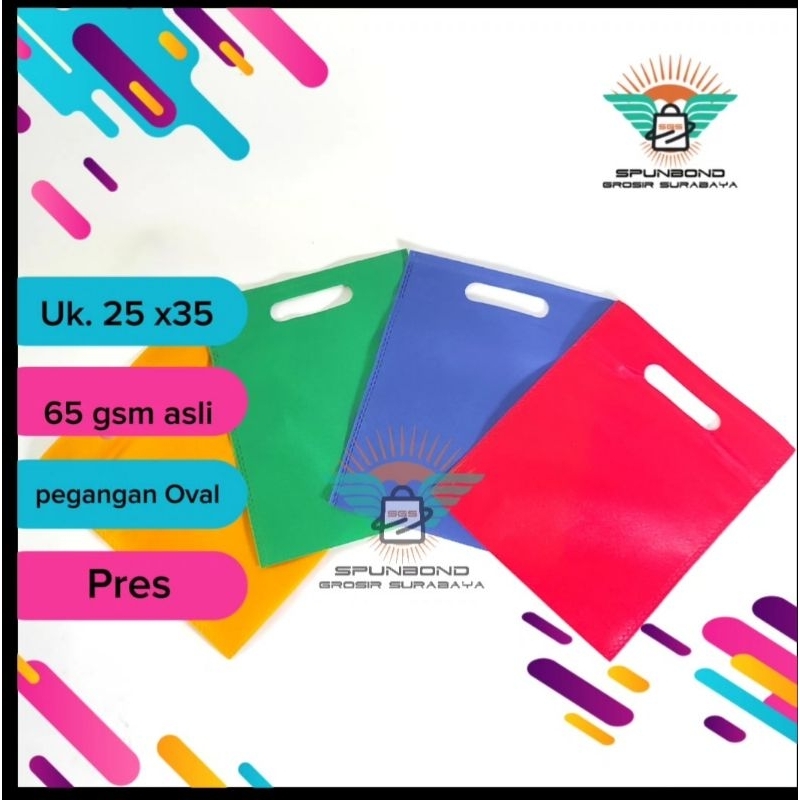 

Tas Spunbond pegangan oval 25x35
