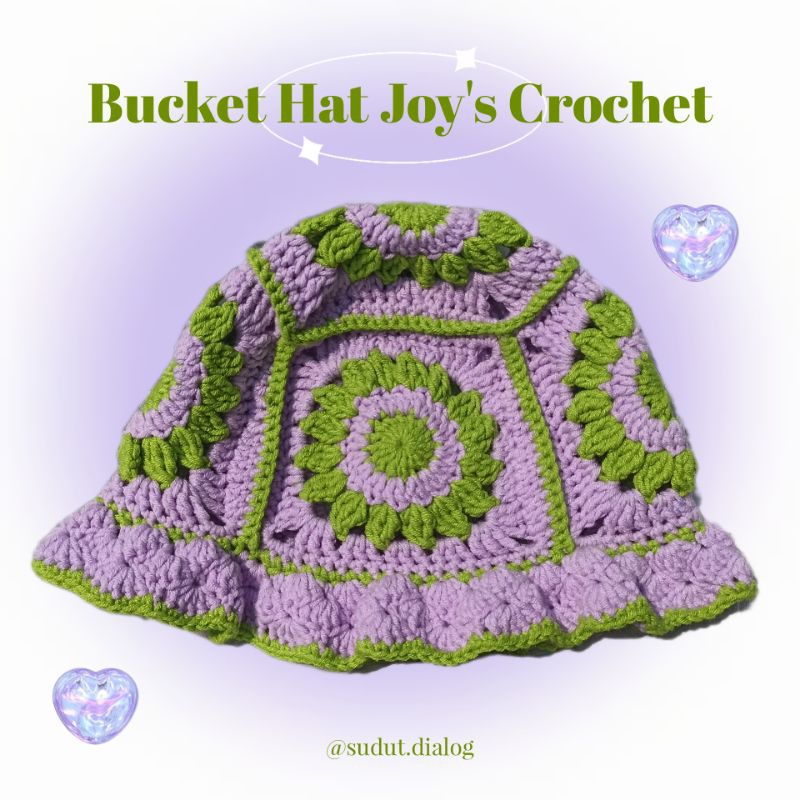 Topi Rajut | Bucket Hat Joy's Crochet | bisa request warna