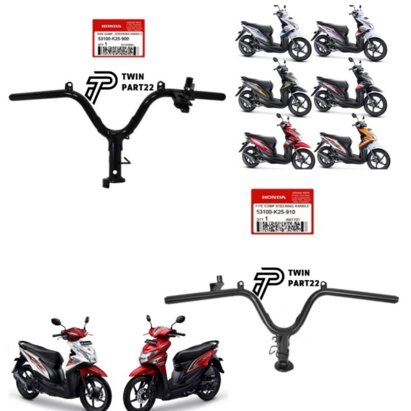 Stang Stir Pipe Comp Stering Handel Honda Beat Pop Beat Fi Tipe Rem Cbs Non Cbs 2012 2013 2014 2015 