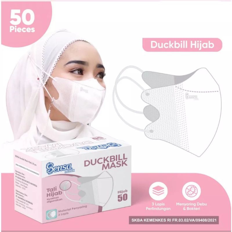 Masker Duckbill Hijab Sensa / SensaPlus