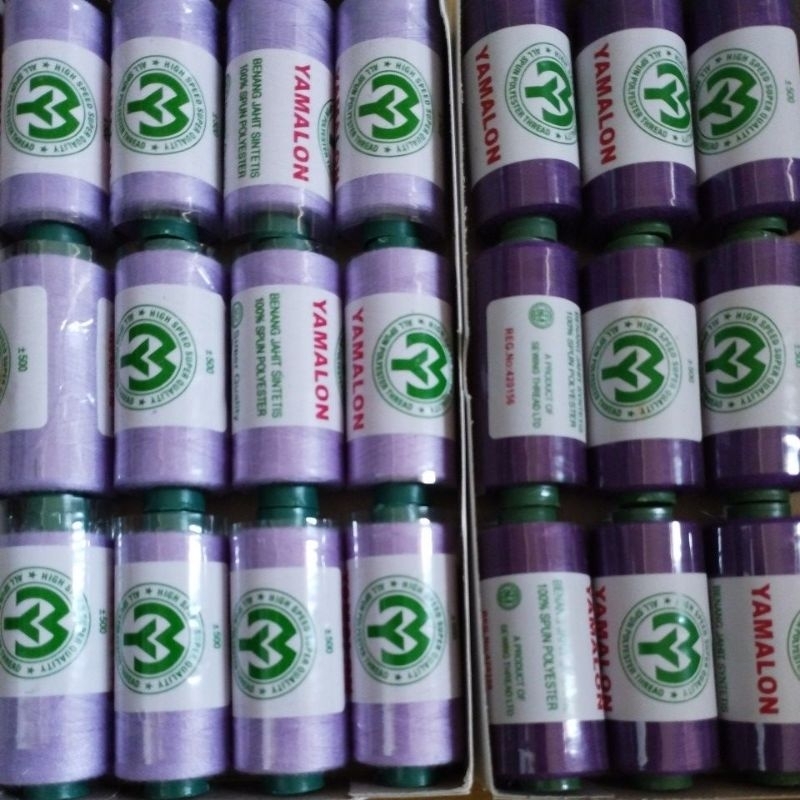 (Varian Ungu) Benang Jahit Yamalon 500 yard
