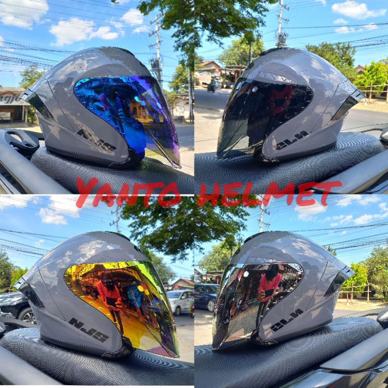 HELM NJS KAIROZ STONE GREY ORIGINAL PAKET GANTENG