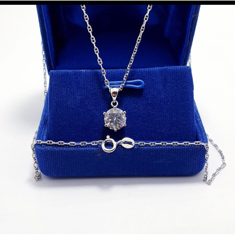 Kalung wanita liontin zircon kalung cewekliontin zircon kalung perak 925