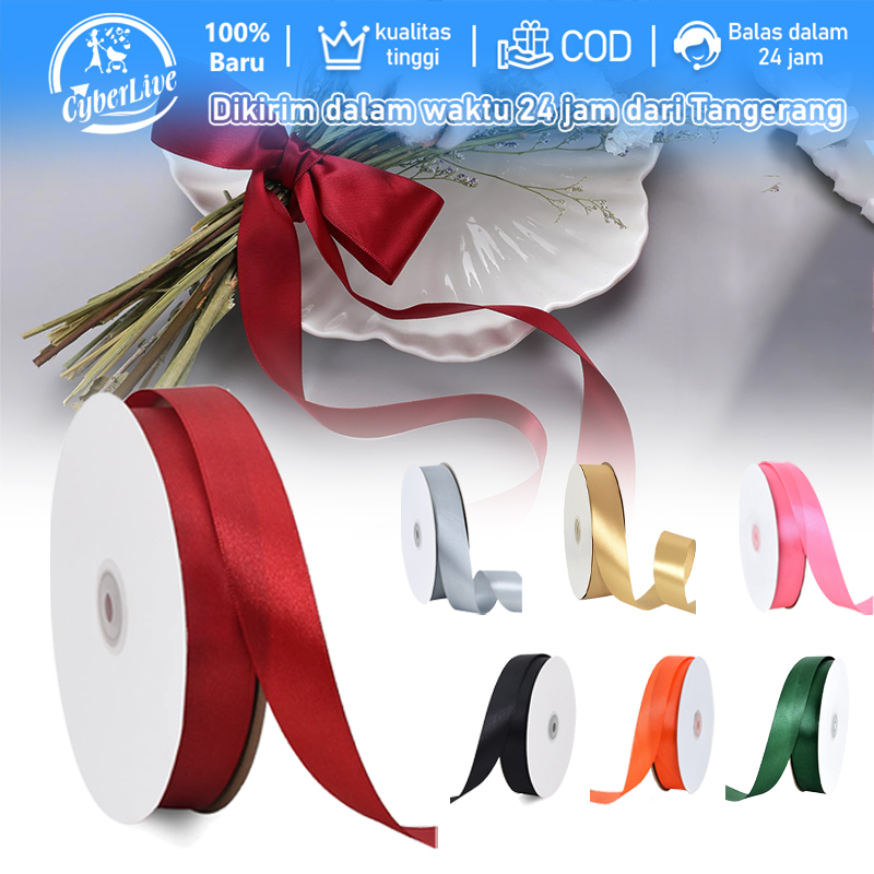 

100yard Pita Satin 2cm Premium Pita Kado 3/4 Inch Pita Buket Solid Color Ribbon Satin