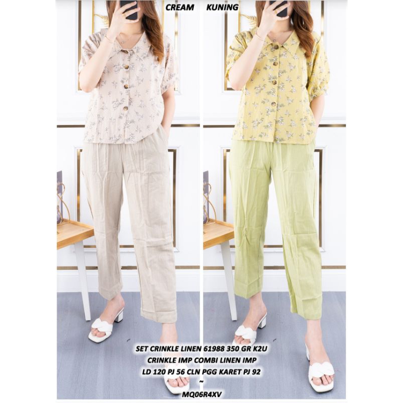 SET CRINKLE LINEN 61988