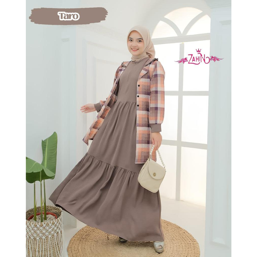 GAMIS OUTER SET  ANDARA kotak EXSLUSIVE ZAHIN/COD/GAMIS  ZAHIN TERBARU