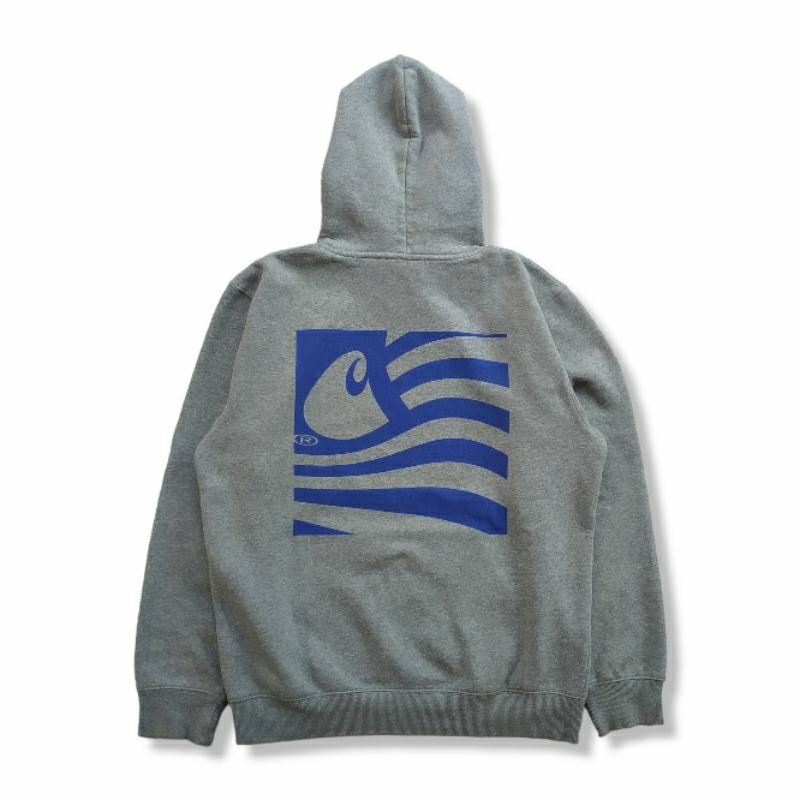 CARHARTT WIP® WAVING STATE FLAG - GREY/BLUE PULLOVER HOODIE ORIGINAL