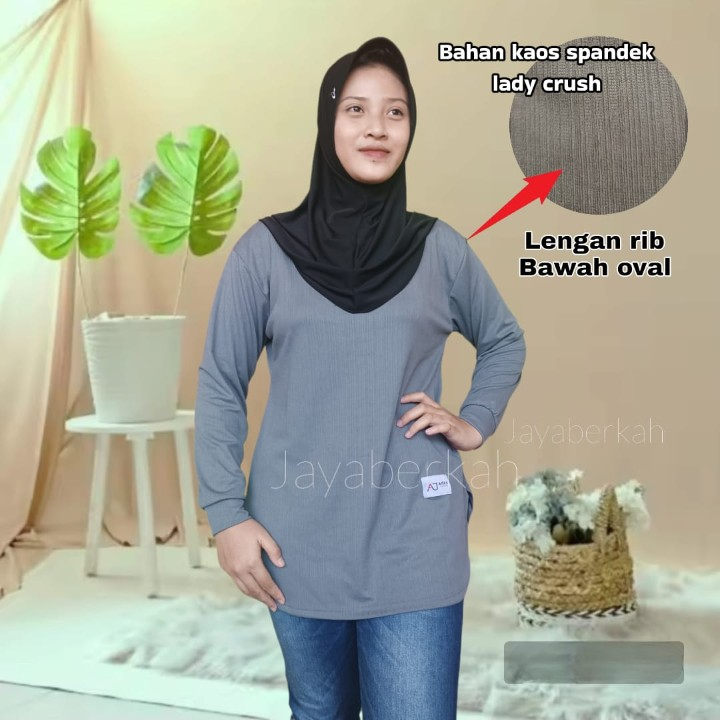 BISA COD TUNIK KAOS SPANDEX LADYCRUSH MELAR MUAT BB 90 KG