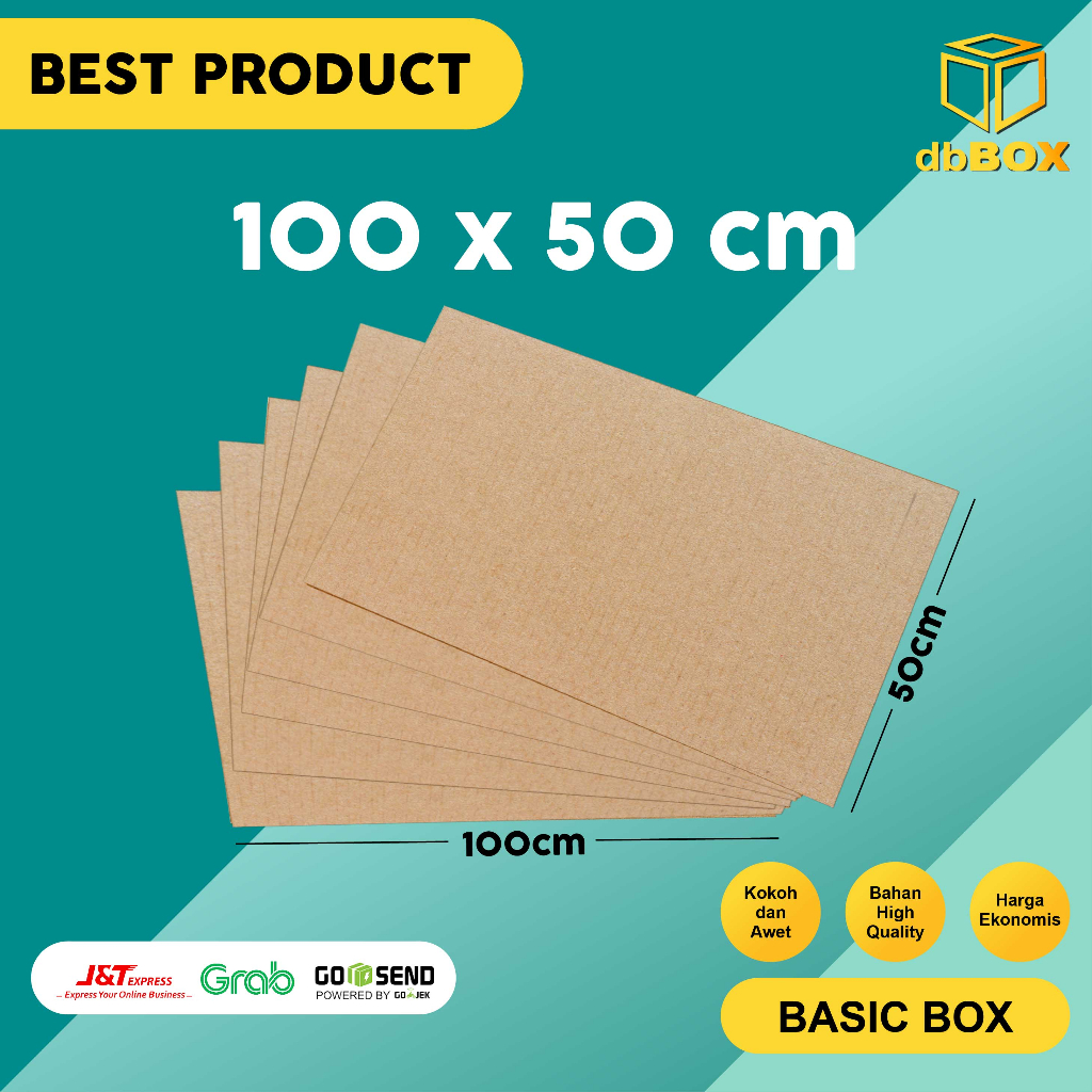 

(10Pcs) KARDUS KARTON LEMBARAN 100x50 SINGLE WALL CORRUGATED SHEET POLOS BARU