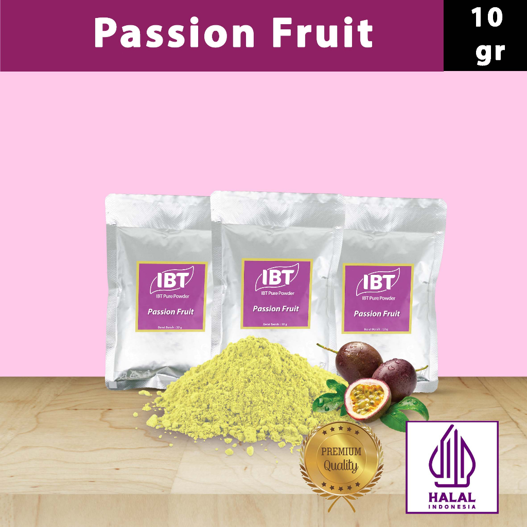 Pure Passion Fruit Powder Impor Taiwan Bubuk Essence Markisa Murni Kualitas Bagus Sachet