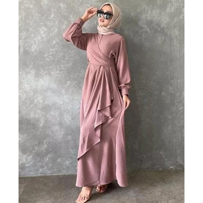 Gamis casual wanita - Gamis model terbaru - Gamis polos wanita