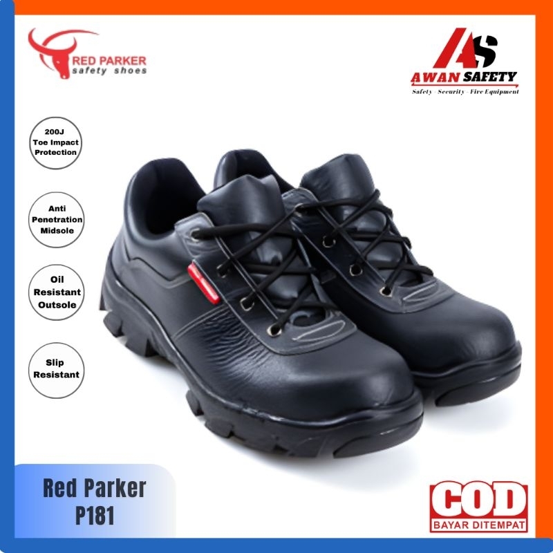 Sepatu Safety Red Parker P181 Murah / Safety Shoes Red Parker P181