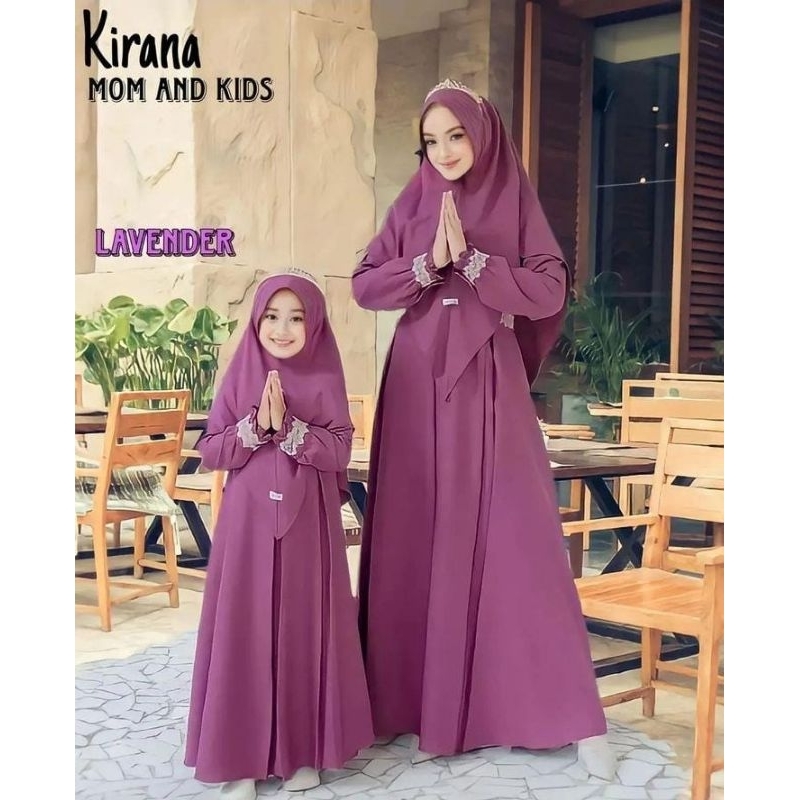 Gamis couple ibu dan anak - Gamis syar'i muslimah - Gamis anak perempuan usia 10 sampai 15 tahun