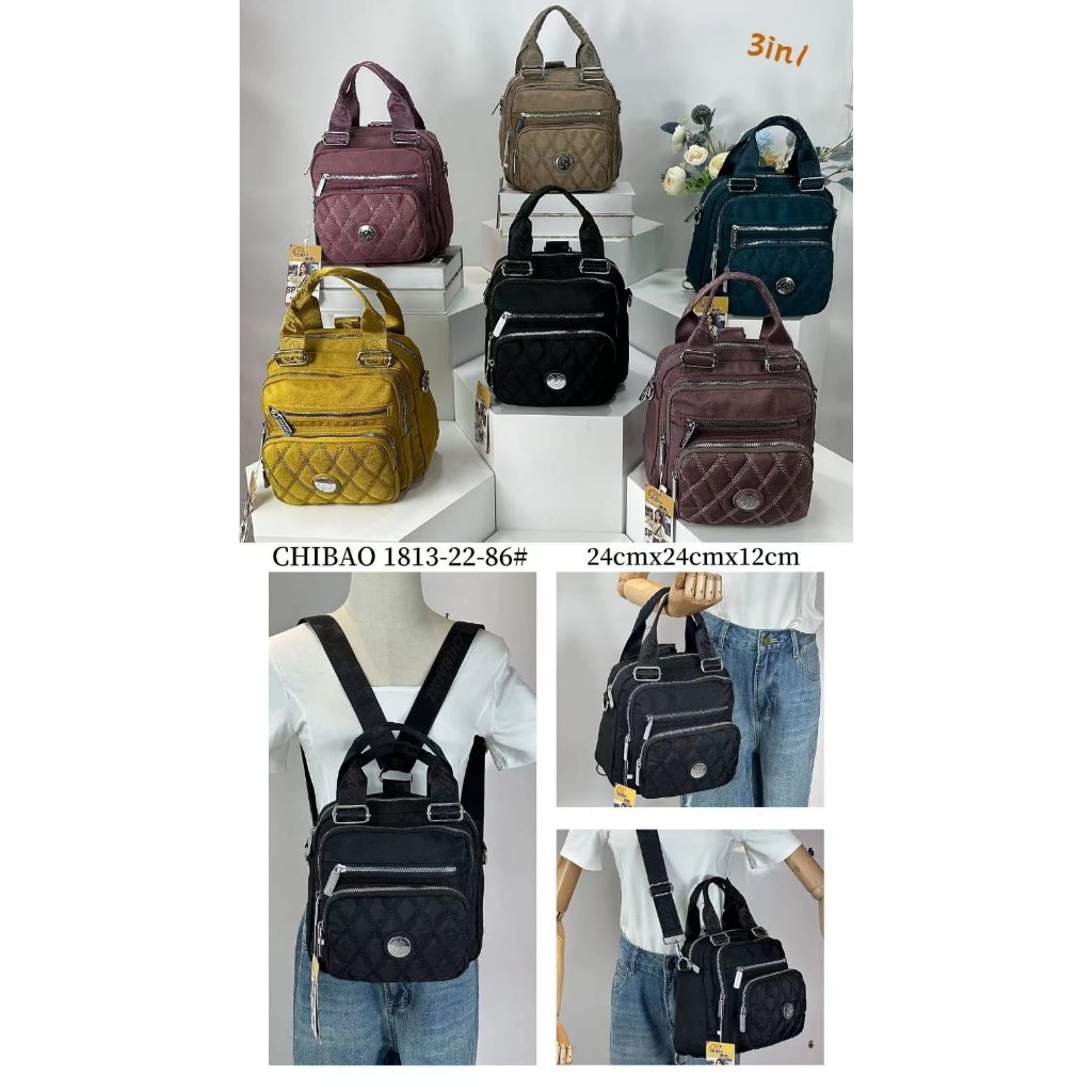 Tas Selempang 3 Fungsi Chibao ORI 1813-22-86 Logo Bulat