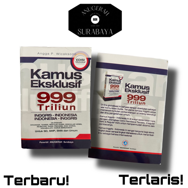 Kamus Besar Lengkap Bahasa Inggris - Indonesia / Kamus Berwarna / Kamus Anugerah / Kamus Terbaru