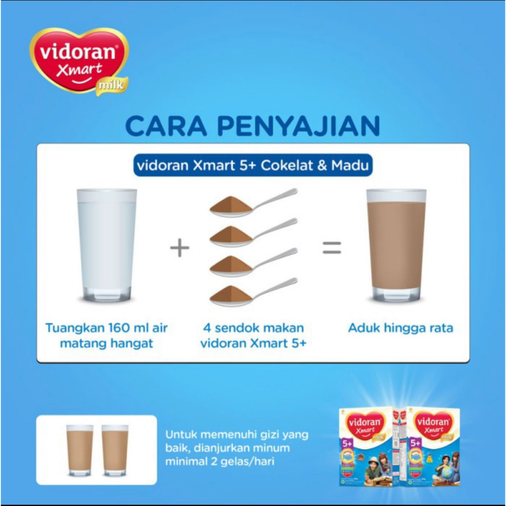 VIDORAN XMART 5+ - Madu - Susu Formula Anak 700 gram (5 - 12 Tahun)