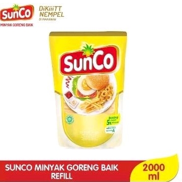 

Minyak goreng sunco 2 Liter 1 dus (isi 6pcs)