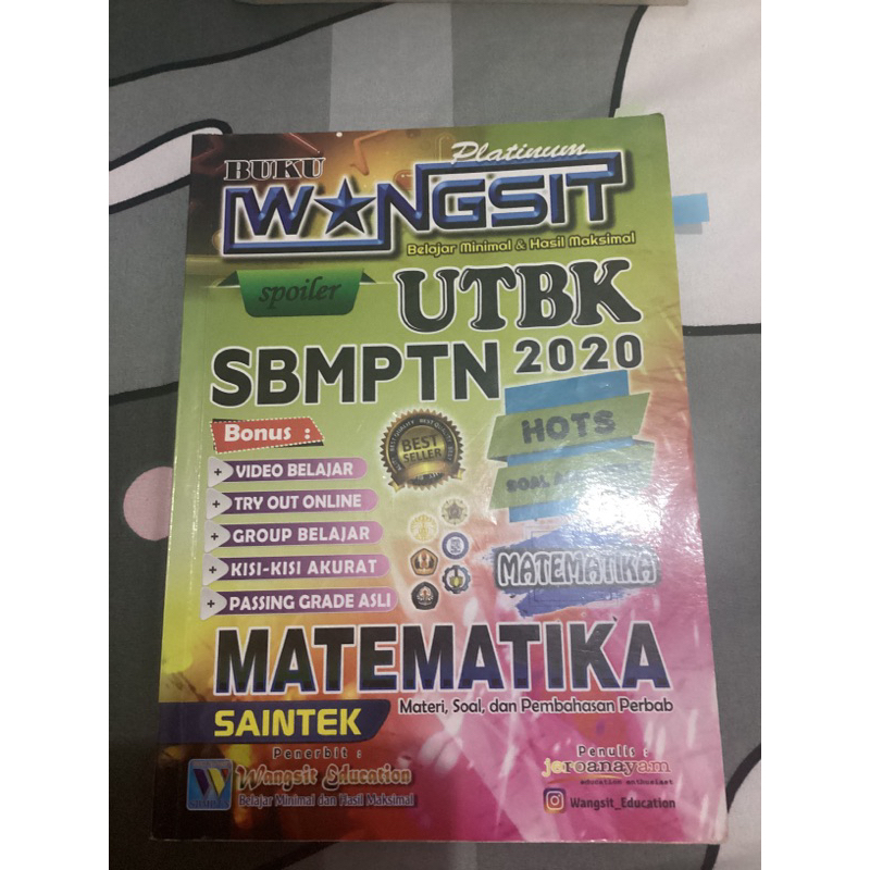 [preloved] Buku Wangsit Platinum UTBK SBMPTN 2020 - MATEMATIKA SAINTEK