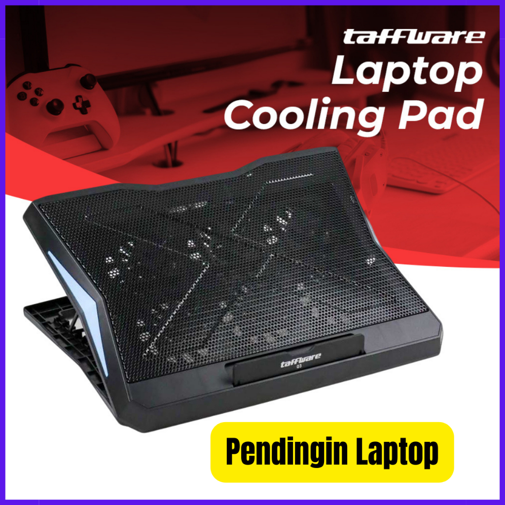 Cooling Pad Laptop Gaming Laptop 6 Fan LED Silent Noise - Coolingpad / Kipas laptop gaming / Pending