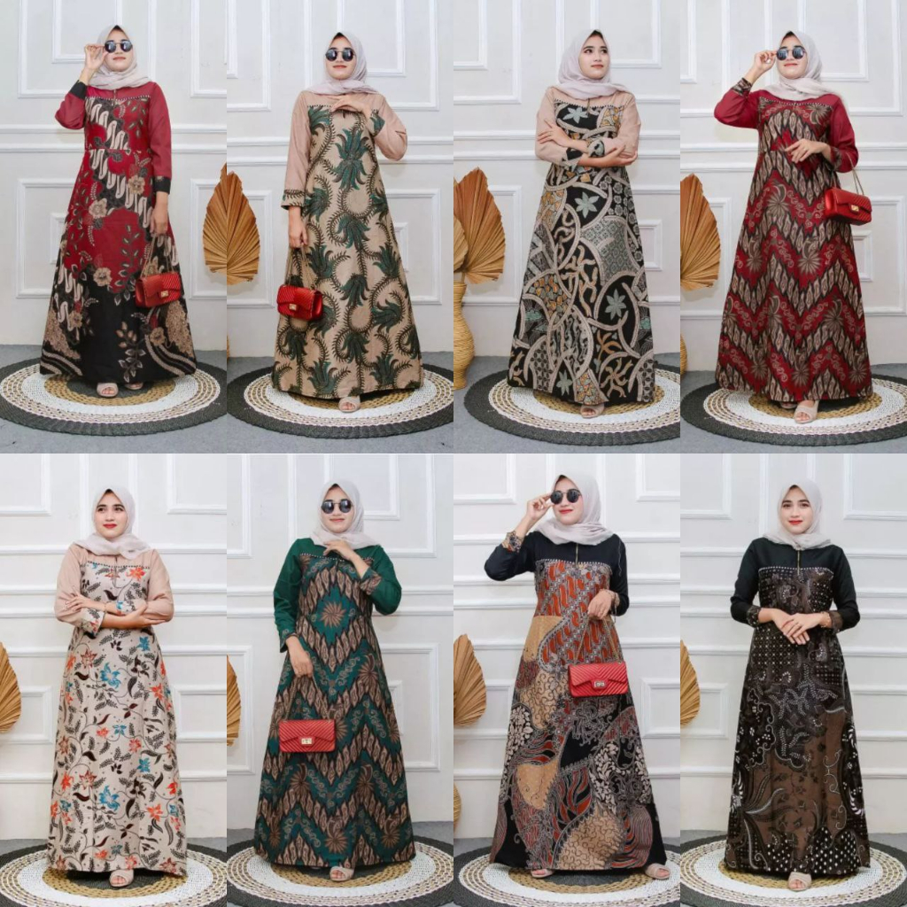 batik couple keluarga - batik keluraga - gamis batik wanita modern 2022 muslim - batik couple pasang