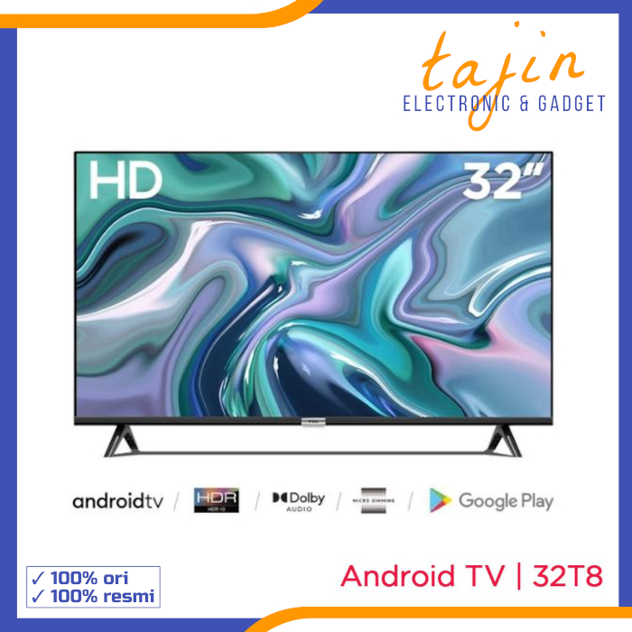 TCL 32T8 Android TV 32 Inch HD - Garansi Resmi