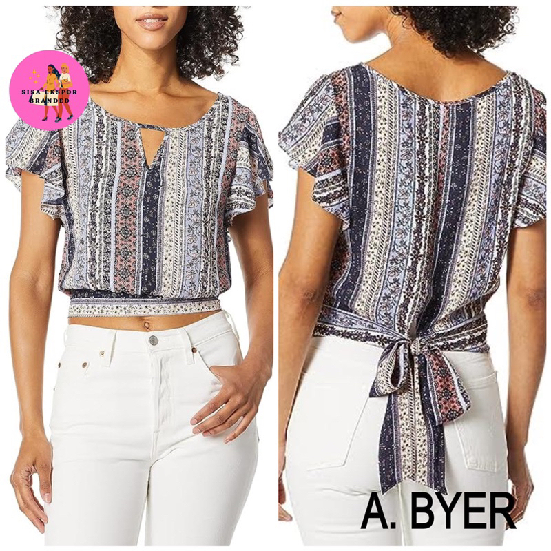A. BYER CROPPED TOP FLOWER WOMAN ORI