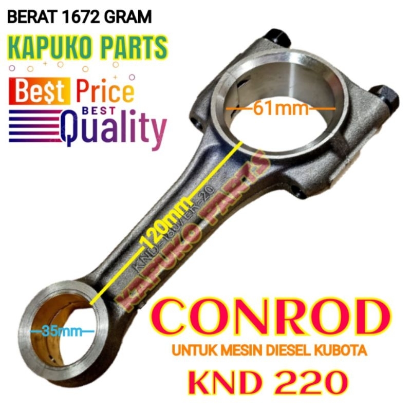 KND 180 KND 190 KND 220 STANG SEHER CONROD UNTUK MESIN DIESEL KUBOTA