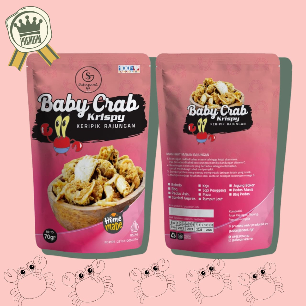 

BABY CRAB PREMIUM 70GR HALAL MUI