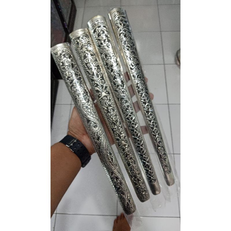 Pendok sepuh perak sarung selongsong pendok slorok 36 cm