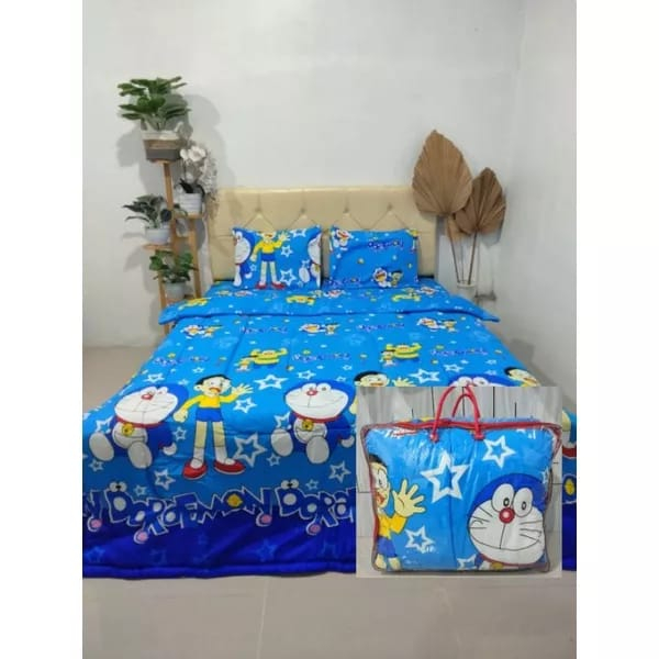 Bed cover set ukuran 180×200 free sarung bantal dan sarung guling sprei karakter sprei cowok sprei b