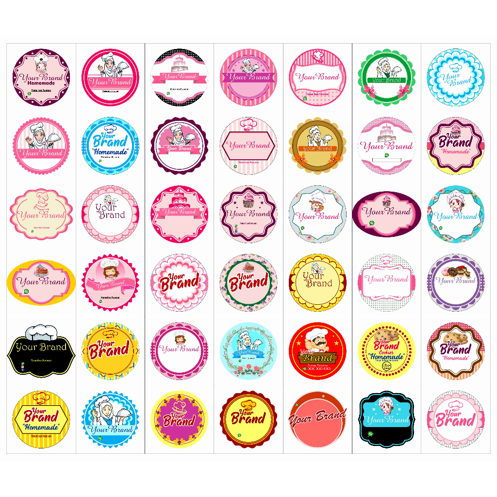 

stiker label produk jajanan