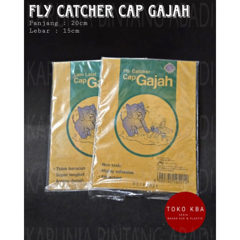 

Fly Catcher Cap Gajah Lem Serangga Lalat Cicak Kertas ( 1 Pack )