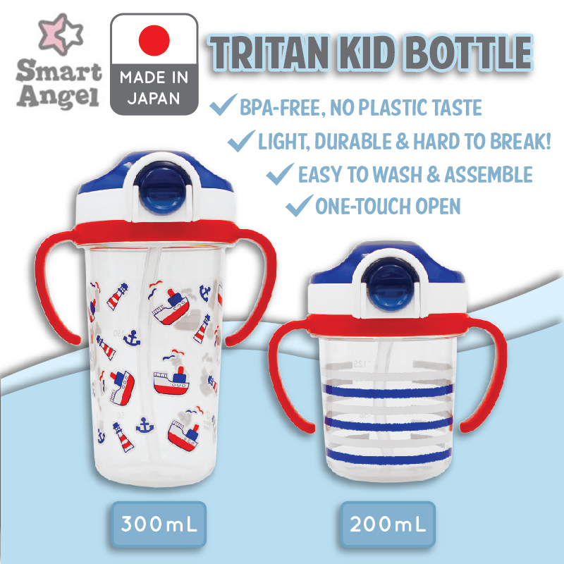 SMART ANGEL JAPAN KID BOTTLE TRITAN STRAW BOTOL MINUM SEDOTAN ANAK