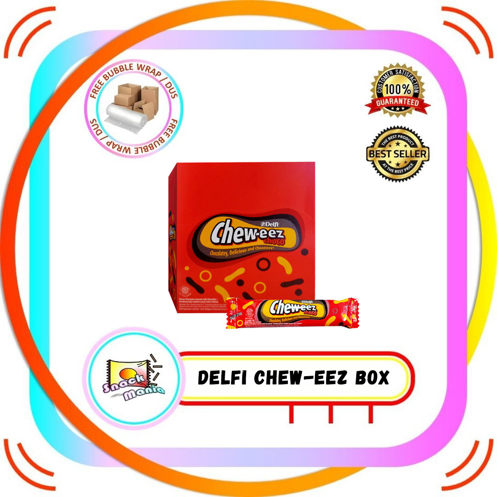 

Delfi Cheweez Chew-ezz Long Choco Coklat Cokelat 20 pcs 12 gr BOX