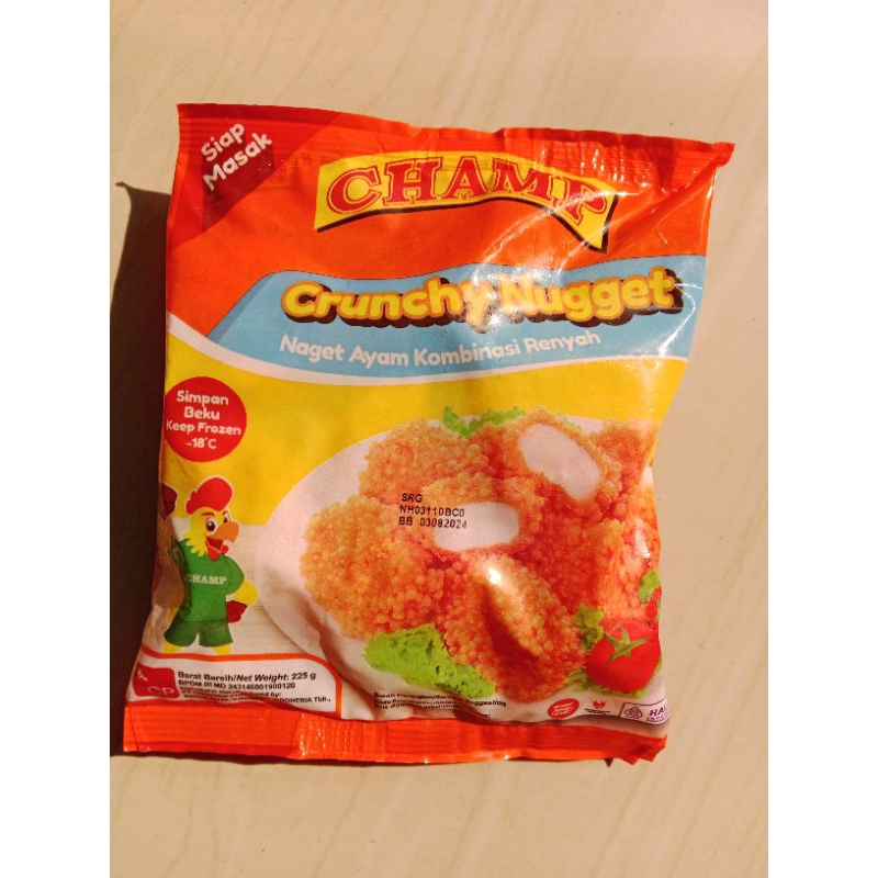 

CHAMP NUGGET CRUNCHY 225 GRAM 450GRAM