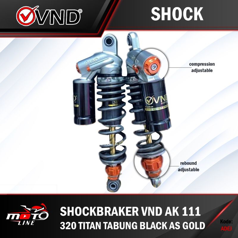 Shobreaker Shock VND AK 111 B1 320mm - RX king / Tiger / GL Pro / Megapro