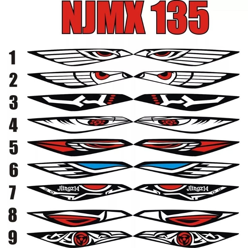 Stiker Sticker Variasi lampu senja NEW jupiter mx 135 V3