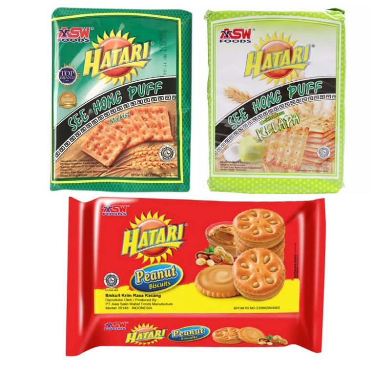 

HATARI See Hong Puff aneka Malkist biskuit peanut kelapa