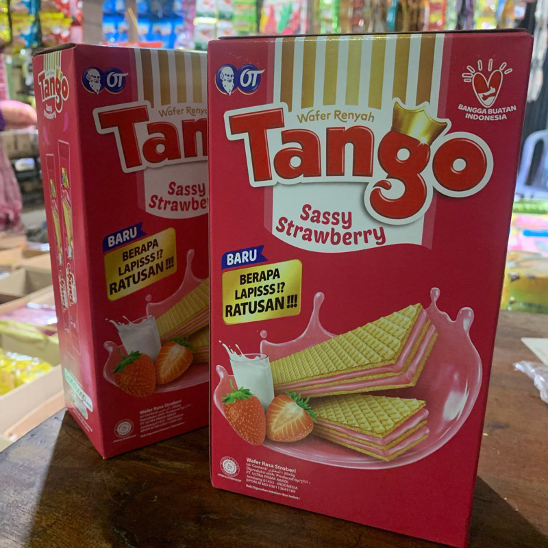 

TANGO SASSY STRAWBERRY / WAFER RASA STROBERI / 1 KOTAK ISI 20pcsx5gr