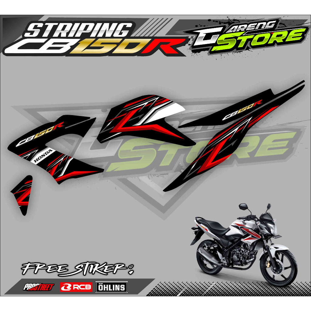 STRIPING VARIASI HONDA CB 150R OLD / STICKER LIST VARIASI MOTOR CB 150R OLD