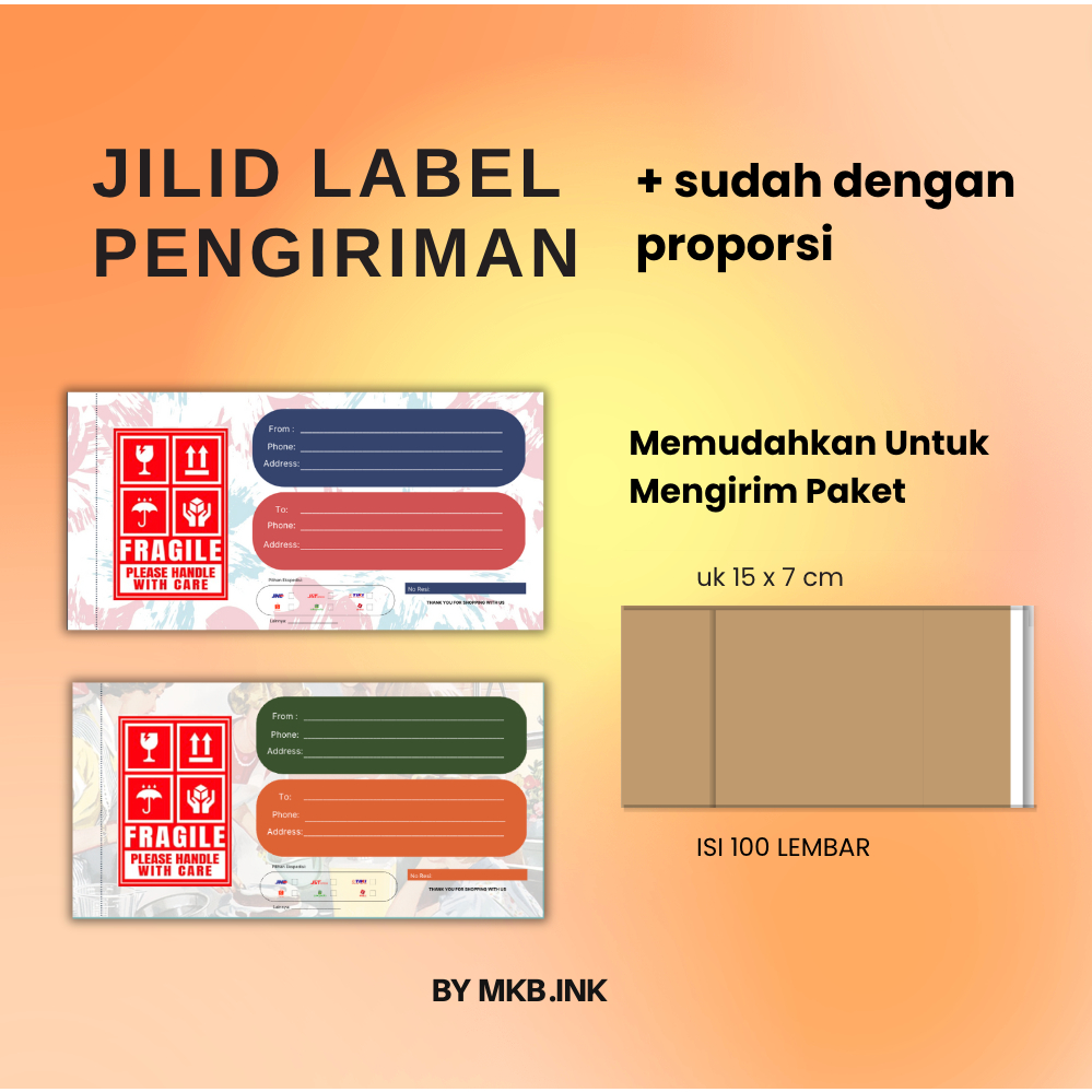 

Jilid Kertas Pengiriman Paket/ Online Shop