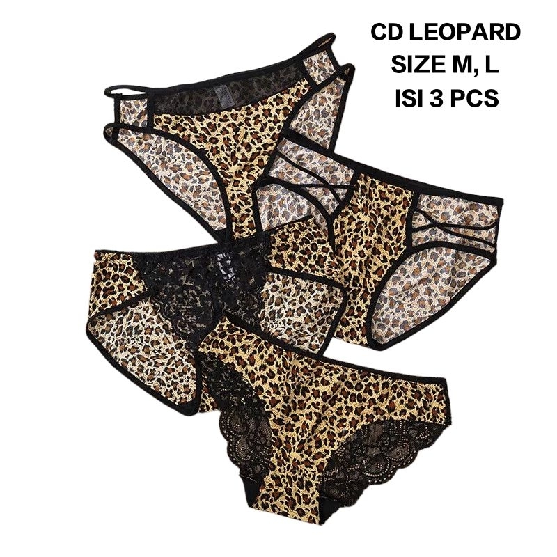 Leopard Celana Dalam Wanita Renda / Leopard Sexy  / CD Panty Sexy