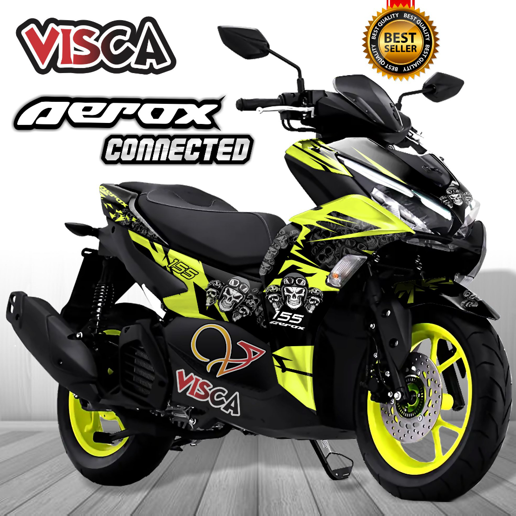 Decal Aerox 155 Connected 2021 2022 Full Body Stiker Aerox 155 Connected 2021 2022 Keren Striping Ae
