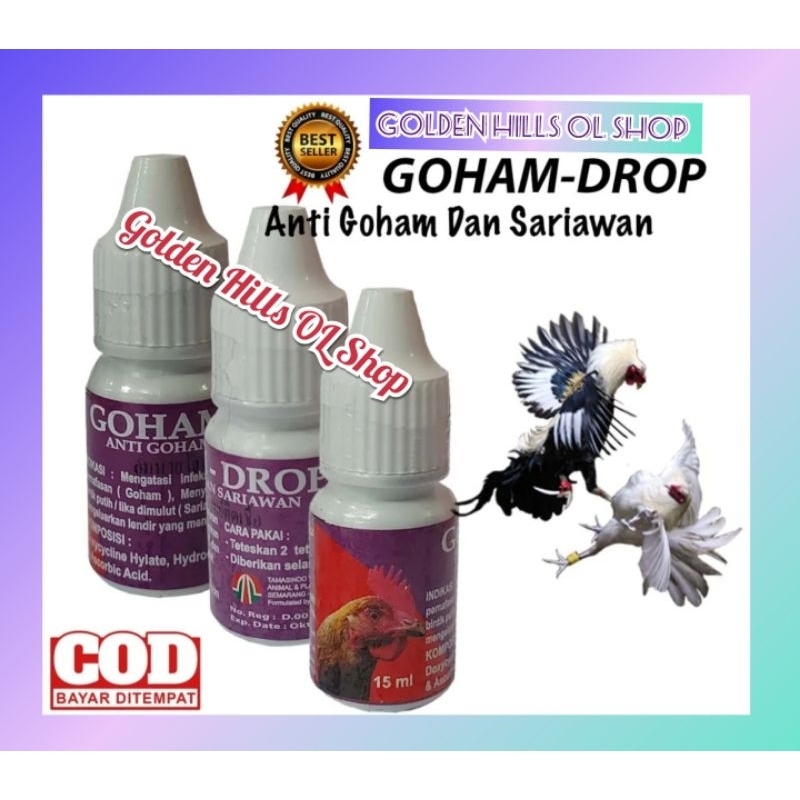 GOHAM DROP AYAM 10ml  sariawan ayam goham drop anti goham dan sariawan