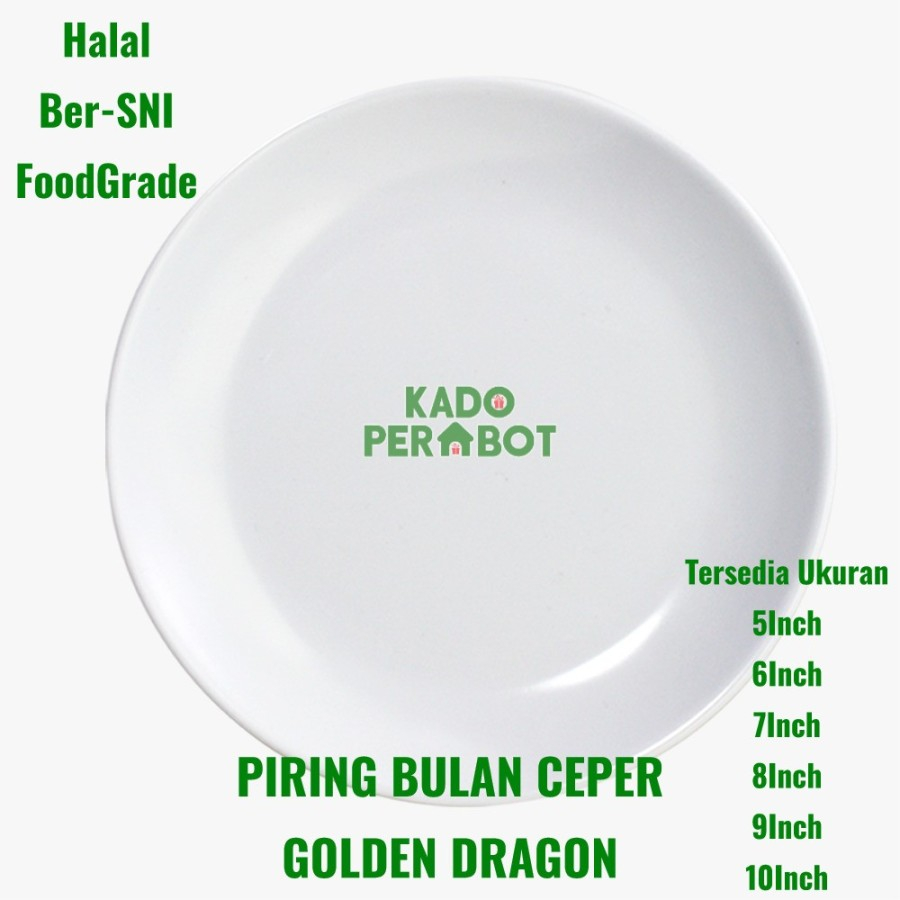 Piring Melamin Golden Dragon - Piring Makan Ceper Melamine