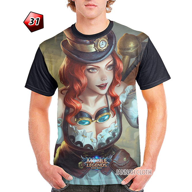 Kaos Game Mobile Legends Alice Steam Glider Starlight Kode ML31 Printing